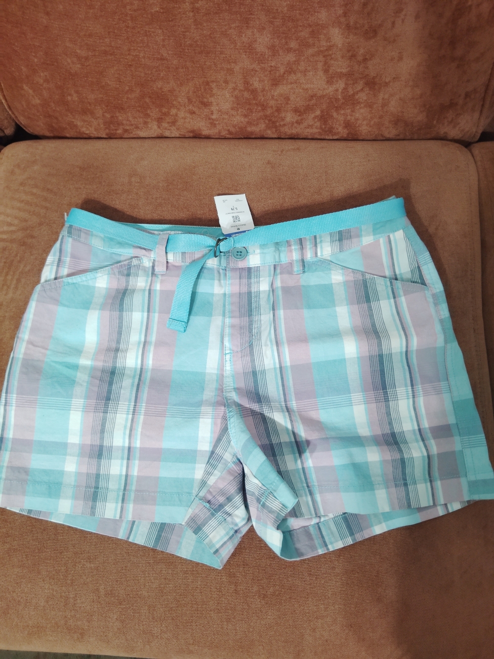 Sonoma Plaid Women’s Shorts in Aqua and Light Purple!! 🩵💜